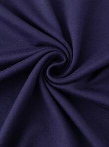 SHEIN MOOSTA Plus Size Wild Horse Pattern Printed Round Neck T-Shirt Graphic Tees Women Tops - Navy Blue - View 3