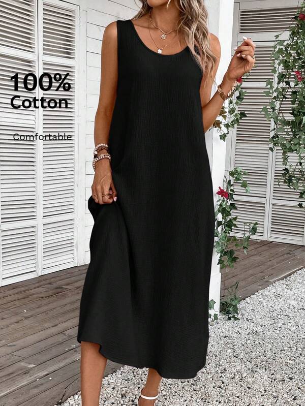 EMERY ROSE Solid Tank Dress