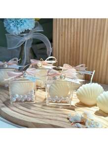 VICKYO 6 peças de velas aromáticas de cera de soja, conjunto de velas com pérolas falsas, perfumadas com frésia para chá de panela, lembrancinhas de casamento para convidados, lembrancinhas de chá de bebê, decoração para casa, Halloween, assustador, outono, festival, feriado, inverno, feriado, festival, decoração de quarto, presentes, aniversário, formatura - Multicolorido - Ver 4