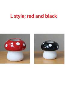 1 件创意树脂蘑菇形花瓶摆件家居装饰工艺品适用于家具桌面装饰