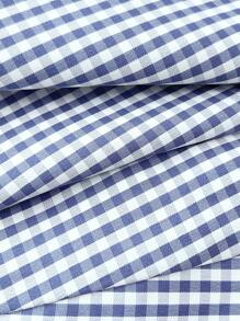 Elamini 女式休闲夏季格子拼布二合一连衣裙 - 藍白色 - 查看 6