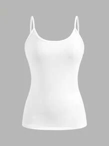 SHEIN EZwear 4pcs Pack Women Casual Minimalist Camisole Tank Top, Suitable For Summer Back To School