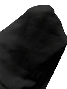 SHEIN LUNE 女士宽松圆领短袖蝙蝠袖休闲纯色 T 恤 - 黑色 - 查看 5