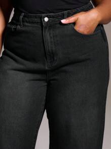 MUSERA Jeans in denim lavato vita alta, stile da strada, stile casual, ragazza cool, stile Y2K, stile anni 2000