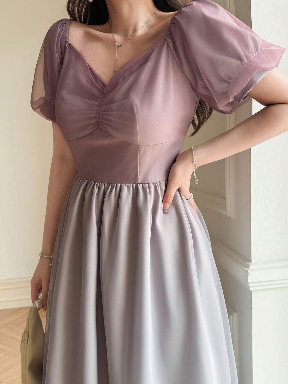 Women's Chiffon Mid-Calf Party Dress, Spring/Summer Maxi Dress