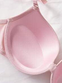 7pcs/Set Women's Simple Casual Comfortable Padded Wire Free Bras, Solid Color Sexy Lingerie - Multicolor - View 5