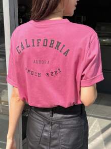 DAZY Letter Graphic Tee Oversized T-Shirt