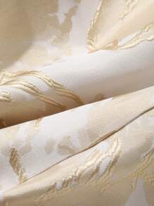 DAZY Floral Print Square Neck Puff Sleeve Midi Dress For Women Prom Dress Elegant Women Dresses - Apricot - View 11