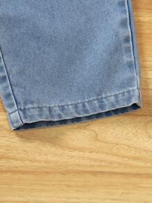 Young Boy Casual Comfortable Denim Pants, Versatile Fashion, Suitable For School And Outings, Suitable For Spring, Summer, Autumn, And Winter - Blue - View 4