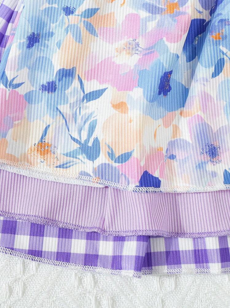 SHEIN Playful Pals Set de 3 piezas de baberos y pantalones cortos para bebé niña, suaves, lindos y amigables con la piel - Multicolor - Añade 7