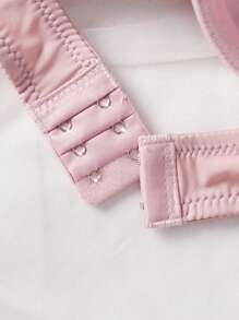 7pcs/Set Women's Simple Casual Comfortable Padded Wire Free Bras, Solid Color Sexy Lingerie - Multicolor - View 4