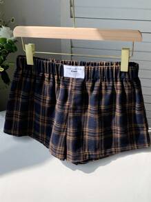 Comfortcana Women's Casual Plaid Mini Shorts For Summer