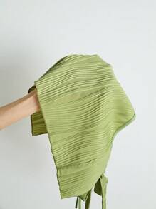 SHEIN Unity 2pcs Set Women Green Casual Round Neck Camisole Top And Loose Shorts - Green - View 4