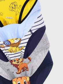 7pcs/Pack Young Boy Cute Lion Multi-Color Print Cotton Briefs, Versatile Underwear Set For All Season Back To School Fashion - Multicolor - View 5