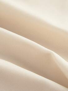 SHEIN MOD 女士V领印花亚麻上衣，适合音乐节、西部风、波西米亚风 - 杏色 - 查看 4