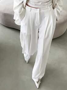 DAZY Women's White Loose Wide Leg Pants