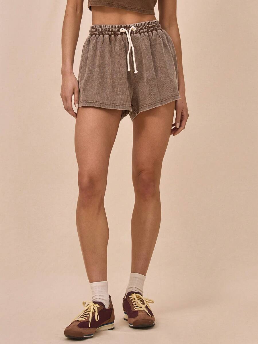 MUSERA Drawstring Waist Ribbed Washed Relaxed Fit Shorts Street Style Summer Tops 90s Airport Vacation The Book Shop Christmas