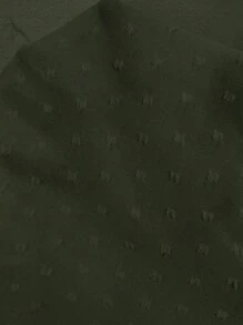 LanaWest Camisa de mujer con escote en V profundo, mangas abullonadas y tela con corte láser 3D