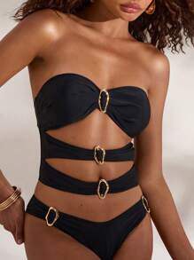 Opulessa Damen Sommer Boho Urlaub Strand Urlaub Outfits Kontrastfarbe Patchwork Strick Slip Kleid, Cut Out