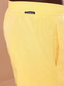 SUMWON Premium Athletic Beach Swimming Trunks Summer Sports Pool Surfing Resort Vacation Mid-Length Comfortable Elastic Waistband Casual Water Activities Swim Shorts - Yellow - View 8