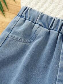 Young Boy Casual Comfortable Denim Pants, Versatile Fashion, Suitable For School And Outings, Suitable For Spring, Summer, Autumn, And Winter - Blue - View 7