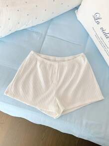 SHEIN EZwear Pantalones cortos minimalistas de color liso y elegante para mujer, aptos para el verano