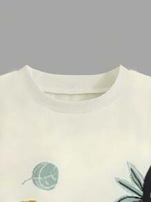 GraphicGems 男童休闲简约图案修身工装裤和T恤套装，适合夏季