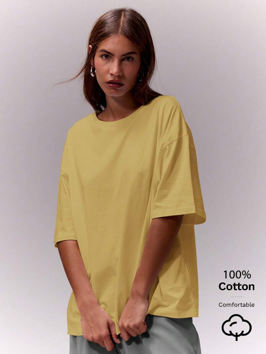 MUSERA 柔软宽松圆领T恤，休闲宽松，适合机场、秋季返校季、秋冬季穿着，优雅百搭。