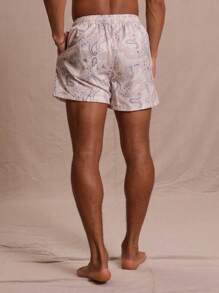 Musero Paisley Print Swim Shorts Spring Summer Vacation Easter Streetstyle - Multicolor - View 4