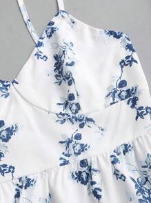 Sweetra Vestito da donna vintage ispirato allo stile francese, con vita stretta, spallina, sexy camisole, adatto per la primavera/estate