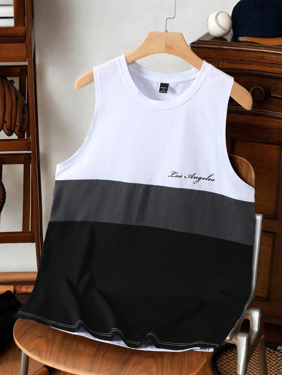 Claim Dot Men's Printed Sleeveless Tank Top, Round Neck, Fashion, Suitable For Summer - Multicolor - View 1