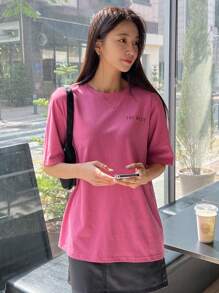 DAZY Letter Graphic Tee Oversized T-Shirt