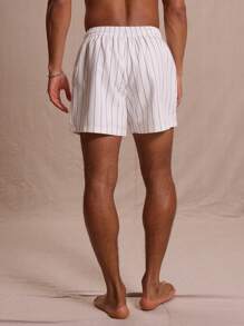 Musero Printed Baseball Striped Shorts Spring Summer Vacation Easter - Black and White - View 4