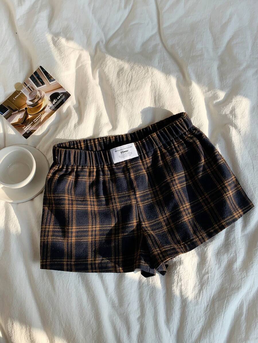 Comfortcana Women's Casual Plaid Mini Shorts For Summer