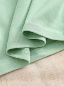 SHEIN Tween Girl Capybara & Duck Cartoon Print Green Cute Tank Tops, Summer - Green - View 3