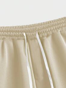 Manfinity Homme Plus Size Men's Palm Tree & Sunset Graphic T-Shirt Set, Vacation Style - Multicolor - View 4