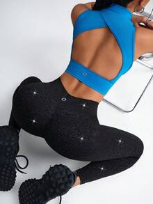 Innovista Quần legging thể thao nữ năng động, ánh kim loại, thoáng khí và co giãn cao, quần tập gym khô thoáng, trang phục tập luyện cạp cao, đồ định hình vóc dáng, quần tập thể dục, bộ đồ thể thao cá tính và độc đáo, thích hợp cho chạy bộ, cardio, tập tạ, Pilates, Yoga, tập trên thảm, đấm bốc, khiêu vũ, hoạt động ngoài trời, leo núi, cắm trại, chạy địa hình, bóng chuyền, lễ hội âm nhạc, tiệc tùng, màu đen, trang phục mùa thu, đai định hình eo, quần tập luyện cho nữ, WAG, quà tặng Ngày của Mẹ, phong cách mới mùa thu dành cho nữ, trang phục thể thao Thu/Đông. - màu đen - Xem 4