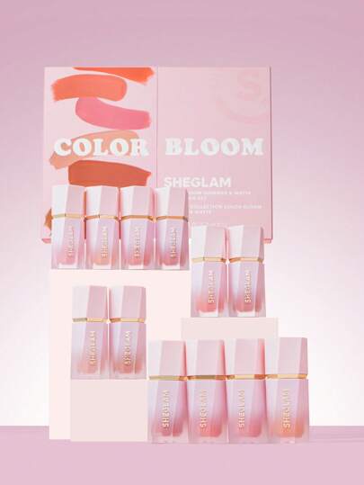 SHEGLAM Set De Rubor En Crema En Gel Color Bloom Shimmer & Matte Collection, De Larga DuracióN, Resistente A La DecoloracióN, Altamente Pigmentado, Ligero, De Larga DuracióN Y Suave Marca Belleza Maquillaje Maquullaje CosméTica Para Mujeres NiñAs Perfecto Para Invierno Ideal Para Y2K Elegante Moda Adecuado Para CumpleañOs Regalo Fiesta Listo Mejor Color