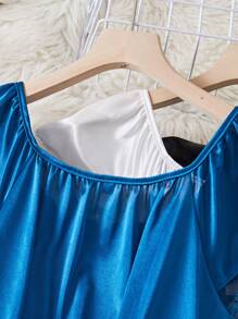 LuxeNights Set de 3 camisones de talla grande de unicolor - Multicolor - Ver 6