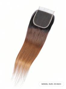 1入組4X4直筒蕾絲閉合1B/4/30顏色150%密度人類頭髮自然髮際線閉合帶嬰兒毛預先拔毛人類頭髮漸層顏色 - S1/4/30 - 查看 3