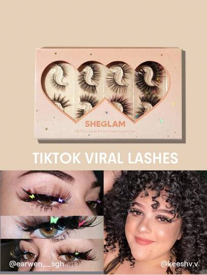 Tous Les Cils Lot De 8 Paires De Faux Cils Cils Manga Cils œIl De Chat Cils EffiléS, Duveteux, Vaporeux, Naturels, Plus Fournis, Plus Longs, Plus éPais, Naturels, Faux Cils, Extension De Cils à Faire Soi-MêMe, Faux Cils Marque Beauté Visage Maquillage CosméTique Pour Femmes Filles Parfait Pour Hiver IdéAl Pour Y2K ÉLéGant Mode Adapté Pour Anniversaire Cadeau FêTe PrêT Meilleure Couleur