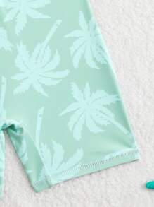SHEIN Baby Boy Vacation Beach Coconut Tree Print One-Piece Swimsuit Beach Clothes Baby Beach Clothes Boy Baby Boy Beach Clothes Baby Boy Clothes Beach Beach Clothes For Boys