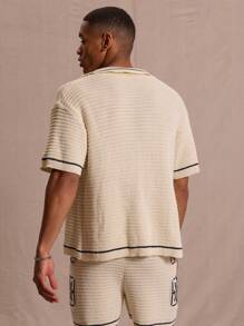 Musero Knit Crochet Patterned Button Through Short Sleeve Cardigan Only For Spring Summer Vacation Easter 