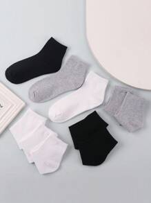 Women's Comfortable Soft Mid-Calf Socks, Everyday Wear - Black and White - View 2