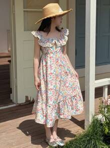 Dazy Kids 少女秋季连衣裙，返校季服装，假期复活节 - 彩色 - 查看 1