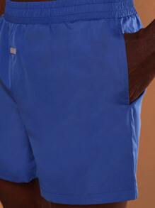 SUMWON Premium Athletic Swim Trunks Beach Pool Shorts Summer Vacation Water Sports Quick Swimming Resort Wear Upf Protection Classic Midrise Drawcord Lounge Wear - Royal Blue - View 7