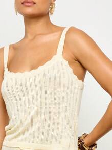 AiiRZ Pointelle Cami And Short Pyjama Set - Apricot - View 5