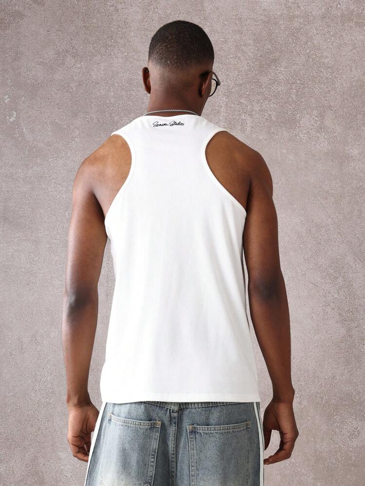 Ribbed Racerback Gym Tank Top