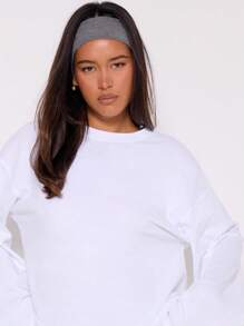 MUSERA Maglietta oversize a maniche lunghe, casual, elegante, adatta per il guardaroba essenziale, per l'uso quotidiano, per l'aeroporto, in autunno, inverno e Natale