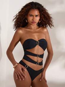 Opulessa Damen Sommer Boho Urlaub Strand Urlaub Outfits Kontrastfarbe Patchwork Strick Slip Kleid, Cut Out